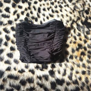 SHEIN Black Ruched Top
